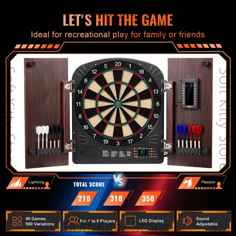Electronic Dartboard Cabinet - Juego de Tablero de Dardos y